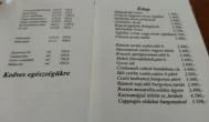 Autós Csárda Makó - Étlap/itallap
