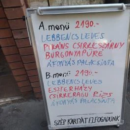 Babi Néni Konyhája Budapest - Étlap/itallap