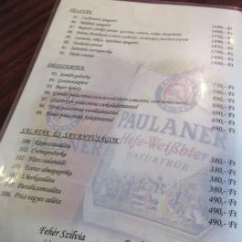 Bajor Sarok Étterem Budapest - Étlap/itallap