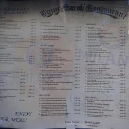 Bajor Sarok Vendéglő, Budapest - Étlap/itallap