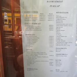 Bajor Burger & Beer Budapest - Étlap/itallap