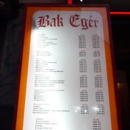 Bakegér Borozó Budapest - Étlap/itallap