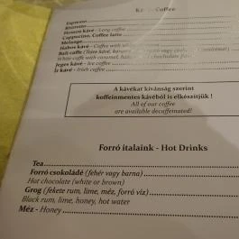 Bali Caffe Budapest - Étlap/itallap