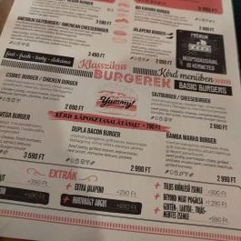 Bamba Marha Burger - Allee Budapest - Étlap/itallap