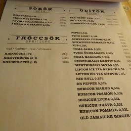 Bamba Marha Burger - Október 6. utca Budapest - Étlap/itallap