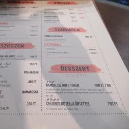 Bamba Marha Burger - Westend Budapest - Étlap/itallap