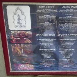 Bangkok Thai Étterem Budapest - Étlap/itallap