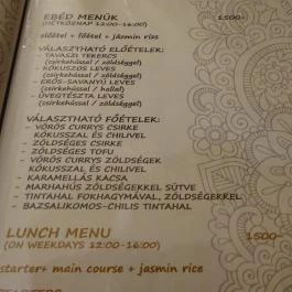 Bangkok Thai Étterem Budapest - Étlap/itallap