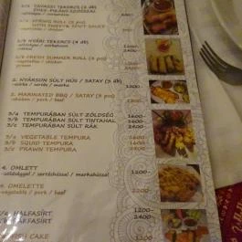 Bangkok Thai Étterem Budapest - Étlap/itallap