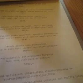 BárKA Borbár Budapest - Étlap/itallap