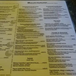 Baross Étterem Budapest - Étlap/itallap