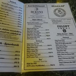 Baross Étterem Budapest - Étlap/itallap