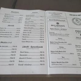 Baross Étterem & Kávéház, Budapest - Étlap/itallap