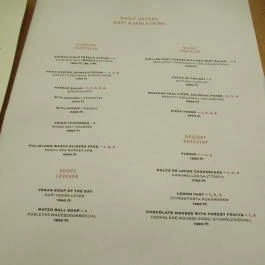 Barrio Budapest - Étlap/itallap