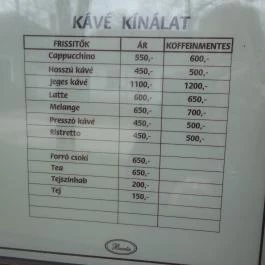 Barta Kávéház Tata - Étlap/itallap