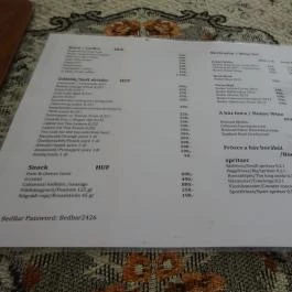 Bed Bar Budapest - Étlap/itallap