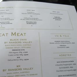 Beefbar Budapest Budapest - Étlap/itallap