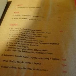 BÉLA - Bár, Étterem, Lakás, Arborétum Budapest - Étlap/itallap