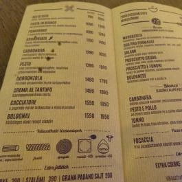 Bellozzo - Corvin Plaza Budapest - Étlap/itallap