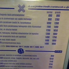 Bellozzo - WestEnd City Center Budapest - Étlap/itallap