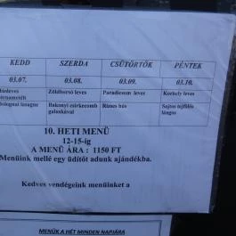 Bem Söröző-Étterem Budapest - Étlap/itallap