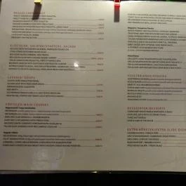 Bench Café - Gozsdu Udvar Budapest - Étlap/itallap