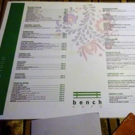 Bench Café - Gozsdu Udvar Budapest - Étlap/itallap