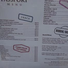 Bereg Bar & Cafe Budapest - Étlap/itallap