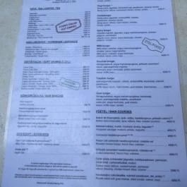 Bereg Bar & Cafe Budapest - Étlap/itallap