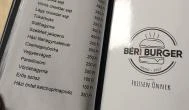 Béri Burger Budapest - Étlap/itallap