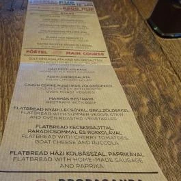 Bestia Budapest - Étlap/itallap