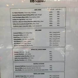 Beszálló Food Bar Budapest - Étlap/itallap