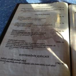 Betérő Csárda Mezőhegyes - Étlap/itallap