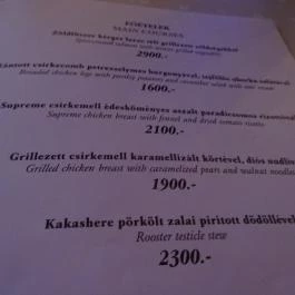 Bíbor Bistro - Caffe & Restaurant Nagykanizsa - Étlap/itallap