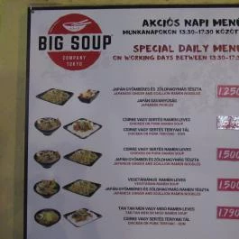 Big Soup Ramen Bar Budapest - Étlap/itallap