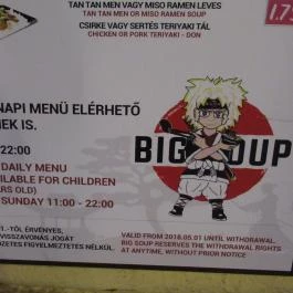 Big Soup Ramen Bar Budapest - Étlap/itallap