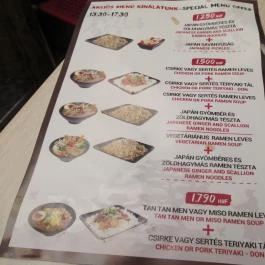 Big Soup Ramen Bar Budapest - Étlap/itallap
