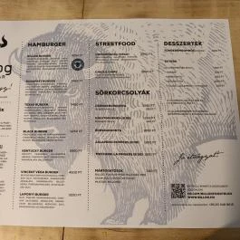 Billog Burger Bar Budapest - Étlap/itallap