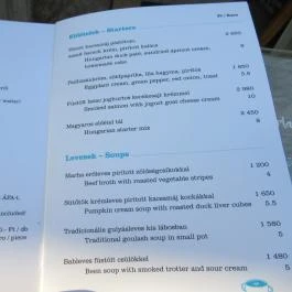 Andrássy Bistro 68 Budapest - Étlap/itallap