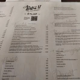 Bistro17 Budapest - Étlap/itallap