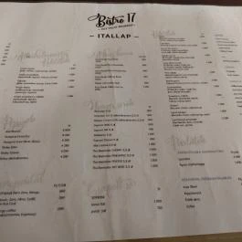 Bistro17 Budapest - Étlap/itallap