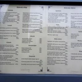 BistroTíz Székesfehérvár - Étlap/itallap