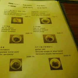 Biwako Japán Étterem Budapest - Étlap/itallap