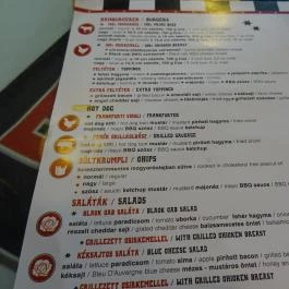 Black Cab Burger - Mester utca Budapest - Étlap/itallap