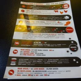 Black Cab Burger - Rákóczi út Budapest - Étlap/itallap