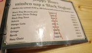 Black Dog Pub - Lágymányosi utca Budapest - Étlap/itallap