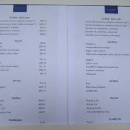 Blue Agori - Greek Street Food Bar - Madách Imre út Budapest - Étlap/itallap