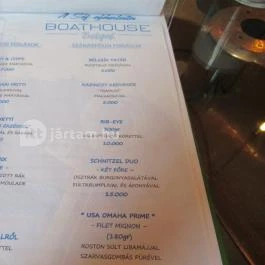 Boathouse Budapest - Étlap/itallap