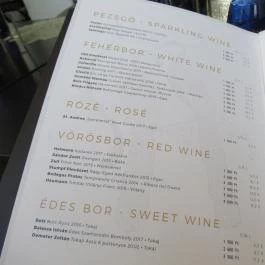 Bobo Restaurant - Haris Park Budapest - Étlap/itallap