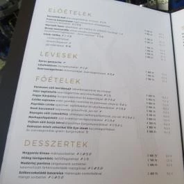 Bobo Restaurant - Haris Park Budapest - Étlap/itallap